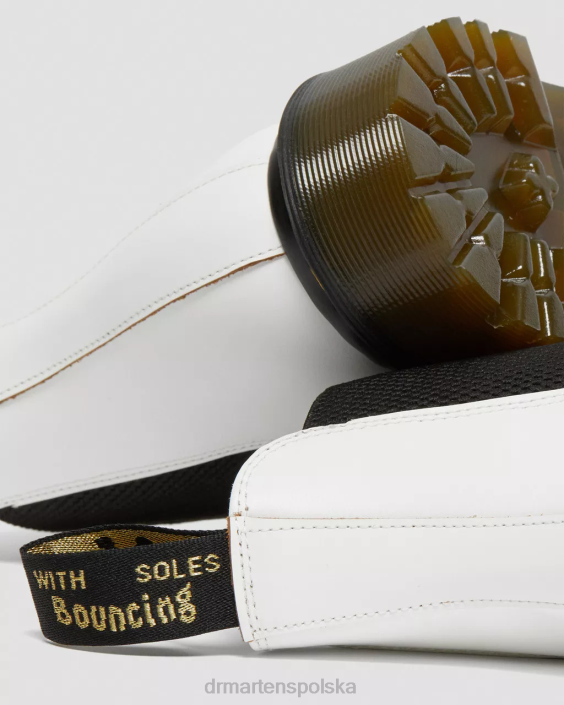 obuwie biały quilon F28B144 2976 bex wykonane w Anglii buty Chelsea z podnoskiem dla obu płci Dr. Martens