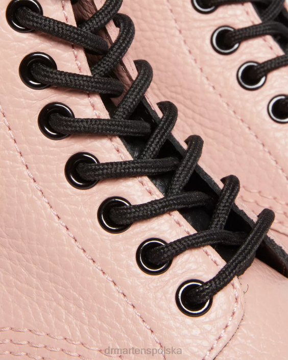 obuwie brzoskwiniowo-beżowa mielona nappa F28B214 Buty na platformie z frezowanej skóry nappa Sinclair dla obu płci Dr. Martens