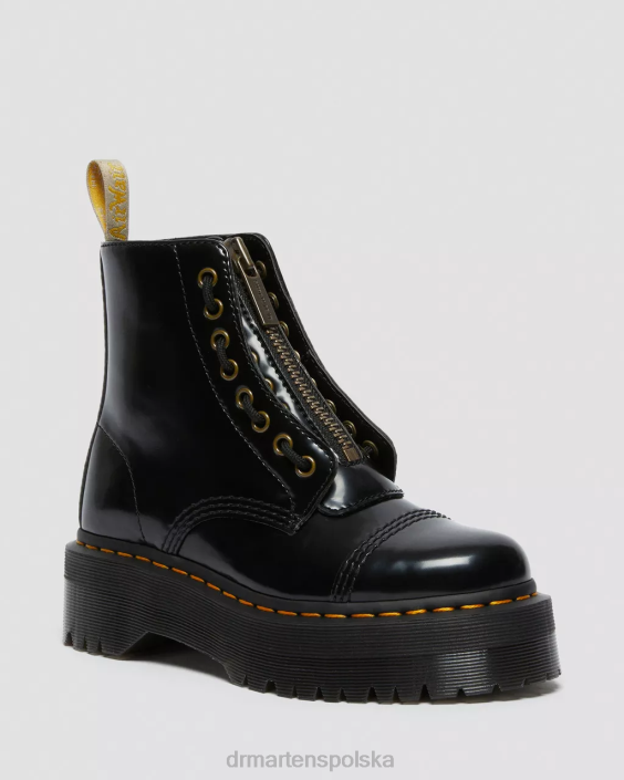 obuwie czarny oksford F28B51 wegańskie buty na platformie Sinclair dla obu płci Dr. Martens