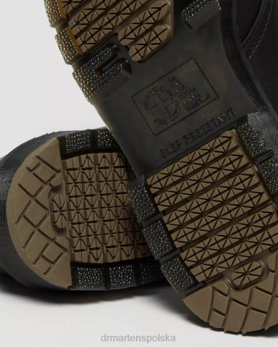 obuwie czarne przemysłowe pełne ziarno F28B306 Oksfordy 1461 mono antypoślizgowe dla obu płci Dr. Martens