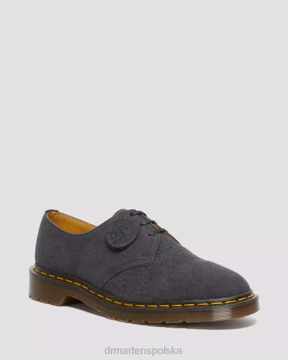 obuwie czarny F28B331 1461 wykonane w Anglii buty oxford ze skóry nubukowej dla obu płci Dr. Martens