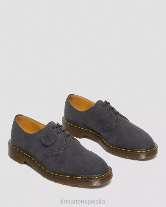 obuwie czarny F28B331 1461 wykonane w Anglii buty oxford ze skóry nubukowej dla obu płci Dr. Martens