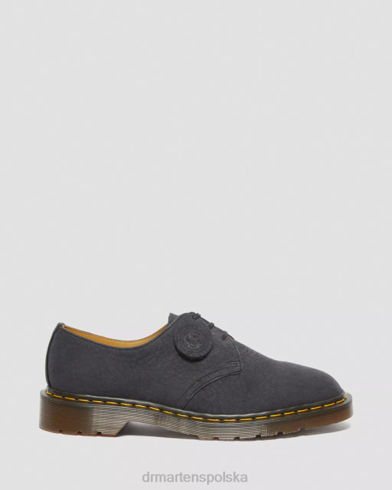 obuwie czarny F28B331 1461 wykonane w Anglii buty oxford ze skóry nubukowej dla obu płci Dr. Martens