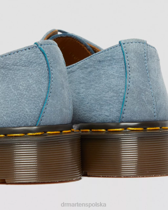 obuwie niebieski F28B325 1461 wykonane w Anglii buty oxford ze skóry nubukowej dla obu płci Dr. Martens