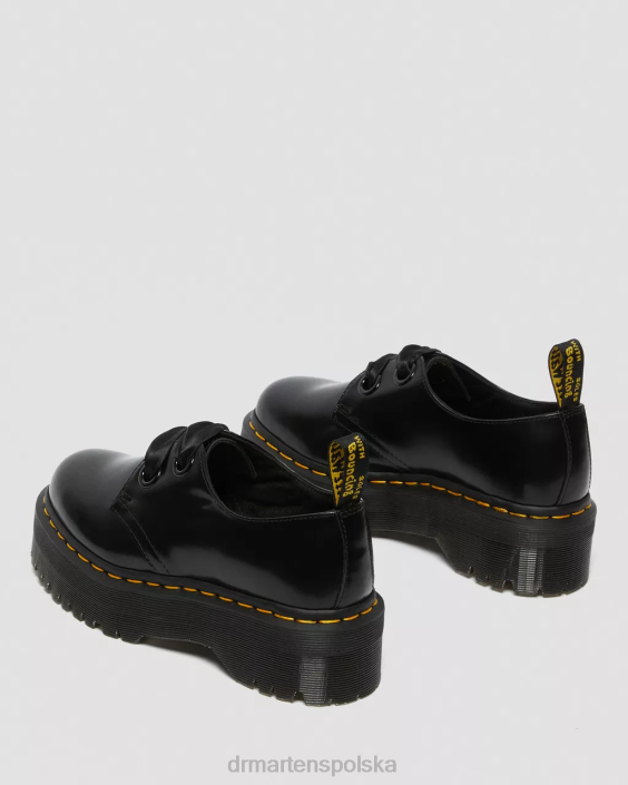 obuwie czarne masło F28B227 skórzane buty na platformie Holly dla obu płci Dr. Martens