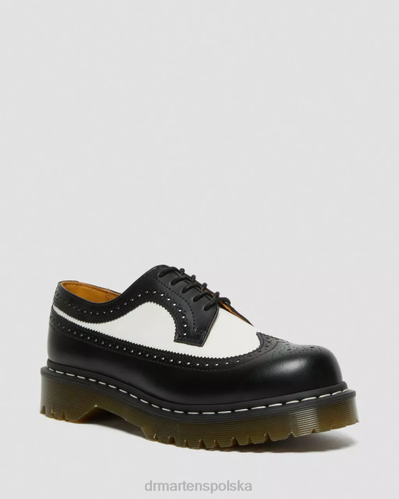 obuwie czarny gładki F28B222 3989 Bex Buty typu brogue z gładkiej skóry dla obu płci Dr. Martens