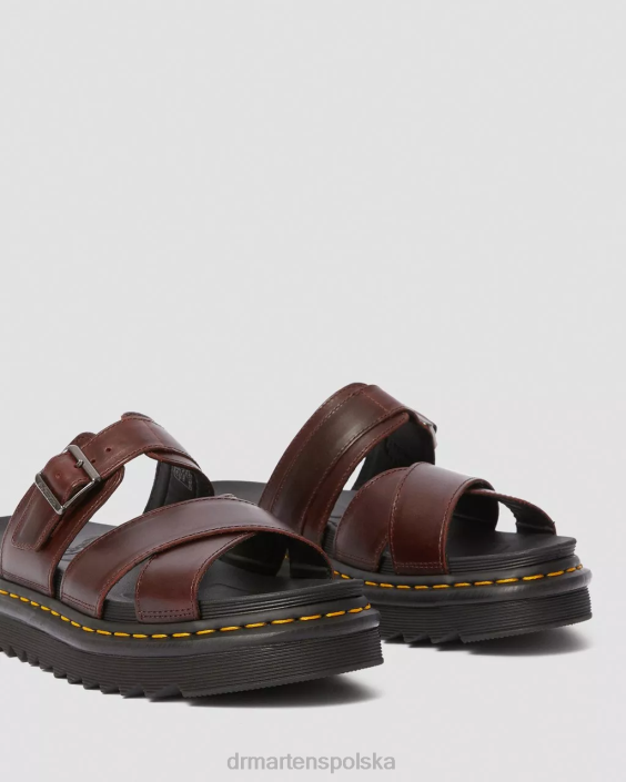 obuwie brązowy brando F28B359 Sandały firmy Ryker ze skórzanym paskiem dla obu płci Dr. Martens