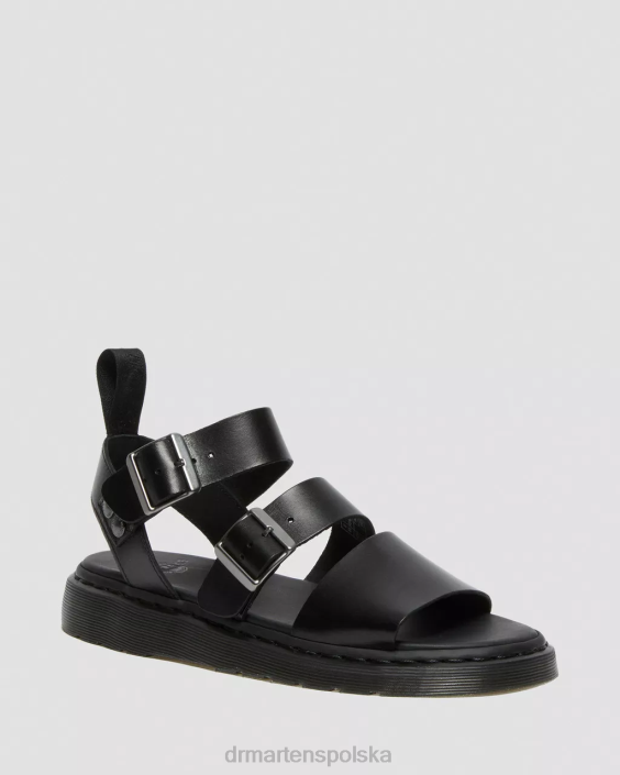 obuwie czarny brando F28B348 Skórzane sandały gladiatorki firmy Gryphon Brando dla obu płci Dr. Martens