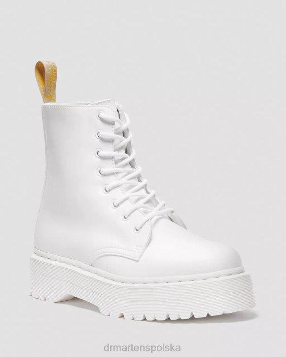 obuwie biały kemble F28B110 wegańskie platformy jadon ii boot kemble mono dla obu płci Dr. Martens