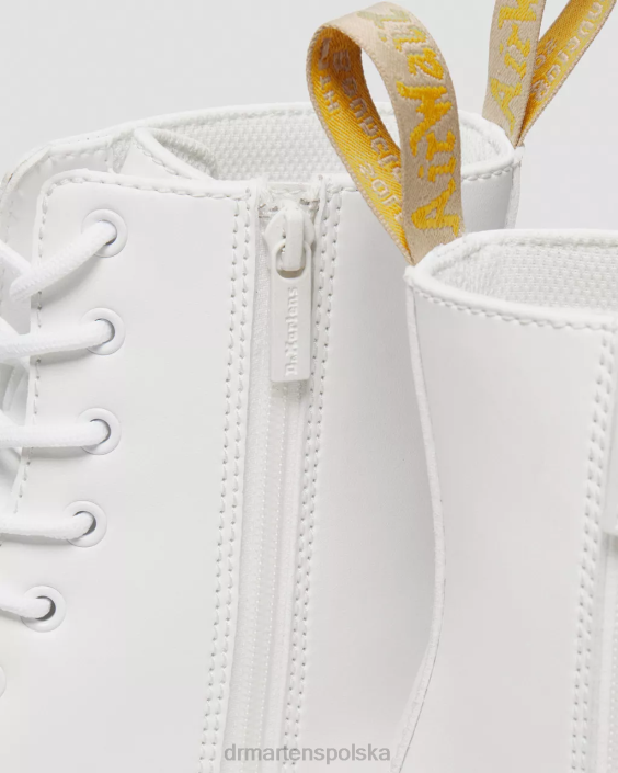 obuwie biały kemble F28B110 wegańskie platformy jadon ii boot kemble mono dla obu płci Dr. Martens