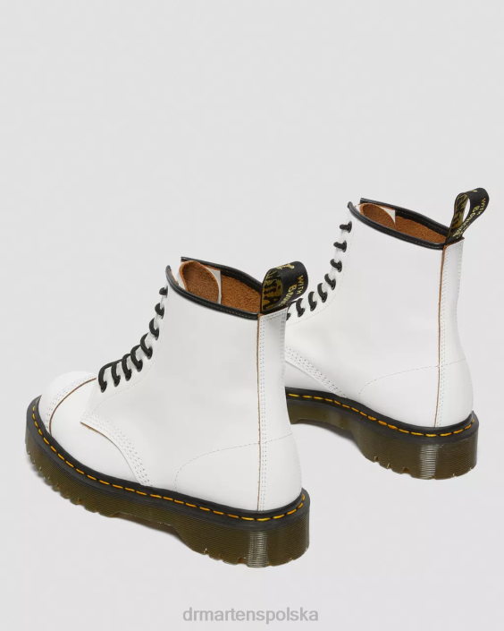 obuwie biały quilon F28B131 1460 bex made in England sznurowane buty z podnoskiem dla obu płci Dr. Martens