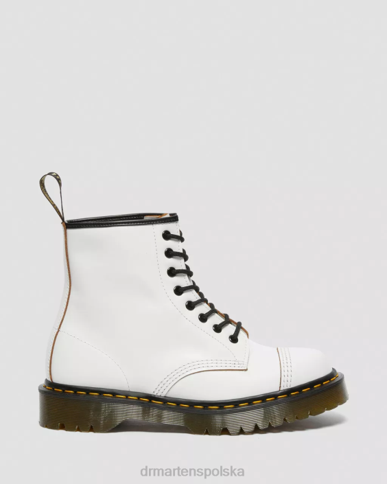 obuwie biały quilon F28B131 1460 bex made in England sznurowane buty z podnoskiem dla obu płci Dr. Martens