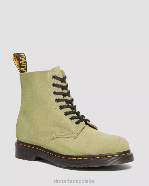 obuwie blady oliwkowy i zamszowy mb F28B100 Zamszowe, sznurowane buty 1460 Pascal dla obu płci Dr. Martens