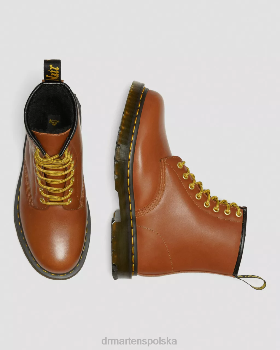 obuwie brązowa zamieć wp F28B137 Skórzane, sznurowane buty zimowe 1460 dm dla obu płci Dr. Martens