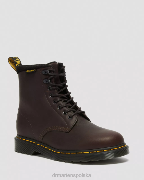 obuwie ciemnobrązowy valor wp F28B74 1460 sznurowane buty Pascal Warmwair ze skóry dla obu płci Dr. Martens