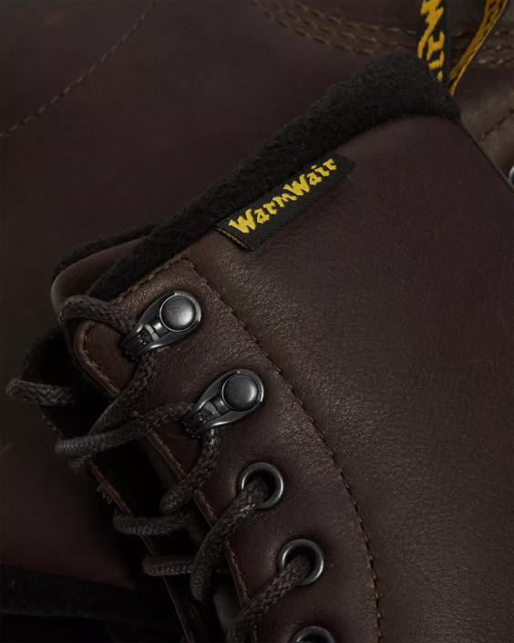 obuwie ciemnobrązowy valor wp F28B74 1460 sznurowane buty Pascal Warmwair ze skóry dla obu płci Dr. Martens