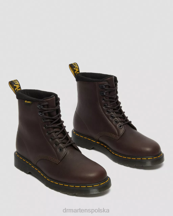obuwie ciemnobrązowy valor wp F28B74 1460 sznurowane buty Pascal Warmwair ze skóry dla obu płci Dr. Martens