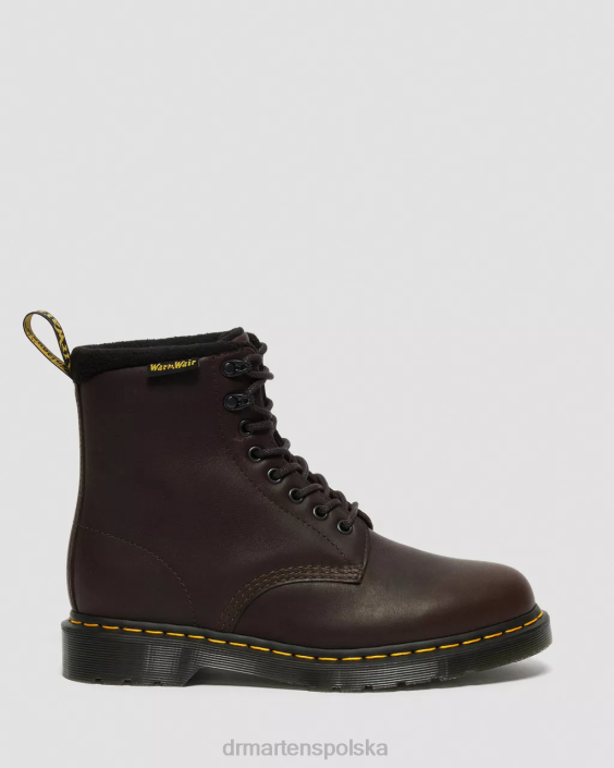 obuwie ciemnobrązowy valor wp F28B74 1460 sznurowane buty Pascal Warmwair ze skóry dla obu płci Dr. Martens