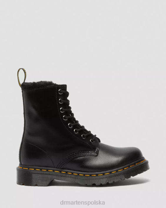 obuwie ciemnoszary atlas F28B202 1460 Serena Sznurowane buty z wyściółką ze sztucznego futra dla obu płci Dr. Martens