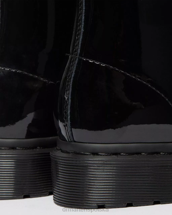 obuwie czarna lampa Lucido i patentowa F28B125 Sznurowane buty ze skóry lakierowanej 1460 mono dla obu płci Dr. Martens