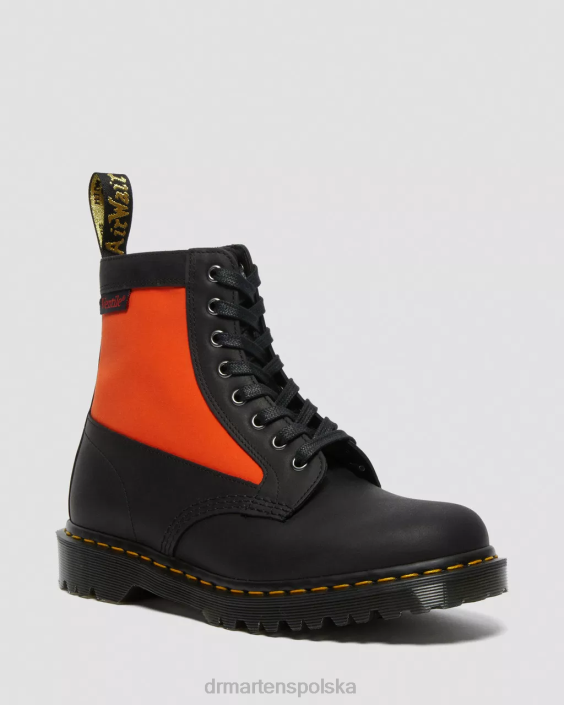 obuwie czarna stocznia i wentylacja F28B106 Panel 1460 wykonany z angielskiej skóry, sznurowane buty dla obu płci Dr. Martens