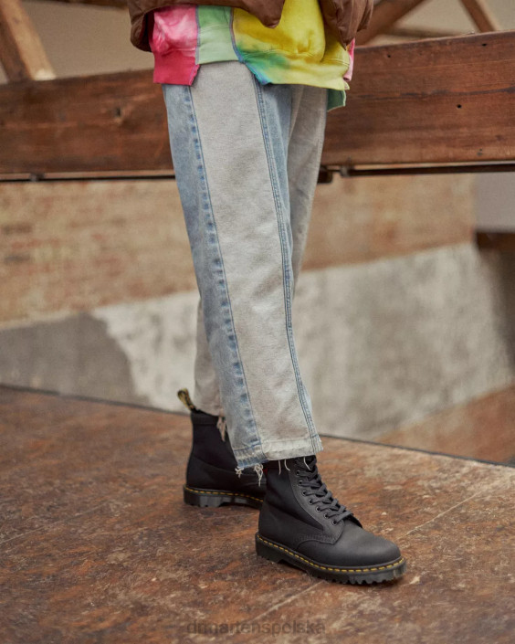 obuwie czarna stocznia i wentylacja F28B99 Panel 1460 wykonany z angielskiej skóry, sznurowane buty dla obu płci Dr. Martens