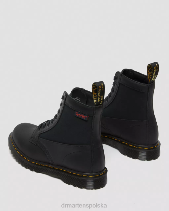 obuwie czarna stocznia i wentylacja F28B99 Panel 1460 wykonany z angielskiej skóry, sznurowane buty dla obu płci Dr. Martens