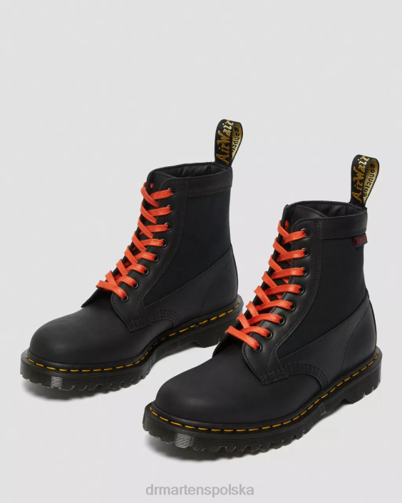 obuwie czarna stocznia i wentylacja F28B99 Panel 1460 wykonany z angielskiej skóry, sznurowane buty dla obu płci Dr. Martens