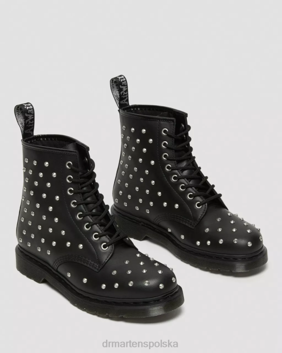 obuwie czarna wanama F28B141 Skórzane, sznurowane buty typu wanama 1460 dla obu płci Dr. Martens
