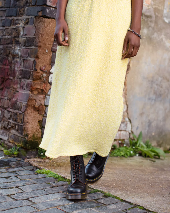 obuwie czarny kilon F28B182 1460 bex made in England sznurowane buty z podnoskiem dla obu płci Dr. Martens