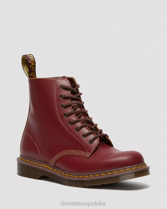obuwie czerwony kilon F28B69 Sznurowane buty vintage 1460, wyprodukowane w Anglii dla obu płci Dr. Martens