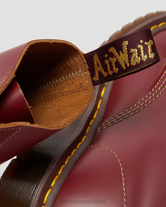 obuwie czerwony kilon F28B69 Sznurowane buty vintage 1460, wyprodukowane w Anglii dla obu płci Dr. Martens