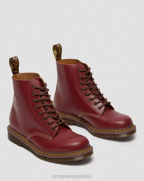 obuwie czerwony kilon F28B69 Sznurowane buty vintage 1460, wyprodukowane w Anglii dla obu płci Dr. Martens