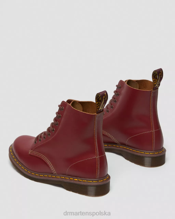 obuwie czerwony kilon F28B69 Sznurowane buty vintage 1460, wyprodukowane w Anglii dla obu płci Dr. Martens