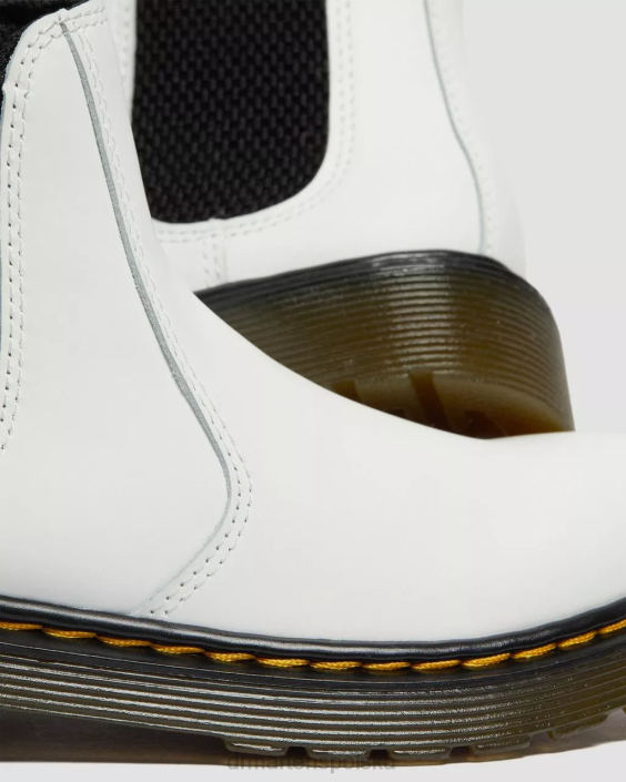 obuwie biały romario F28B455 Skórzane buty Chelsea Junior 2976 Dzieci Dr. Martens