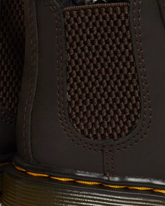 obuwie ciemnobrązowy lamper z dzikiego konia F28B402 skórzane buty chelsea dla malucha 2976 Wildhorse Dzieci Dr. Martens