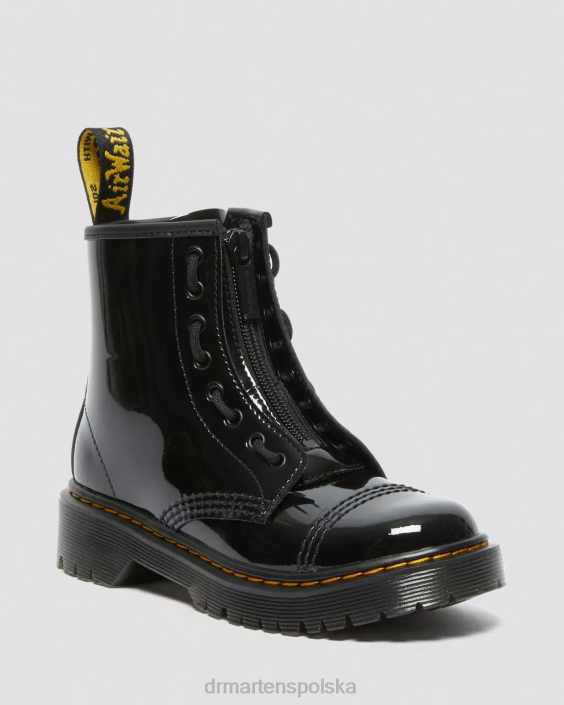 obuwie czarna lampa Lucido i patentowa F28B437 Buty junior Sinclair Bex ze skóry lakierowanej Dzieci Dr. Martens