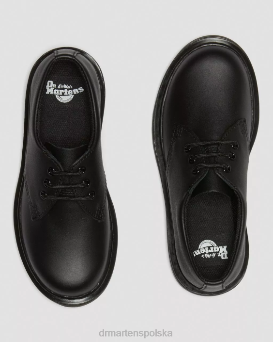 obuwie czarny miękki t F28B451 Miękkie skórzane buty junior 1461 mono Dzieci Dr. Martens