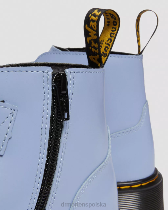 obuwie zen niebieski, delikatny F28B466 Młodzieżowe skórzane botki Devon Bex Dzieci Dr. Martens