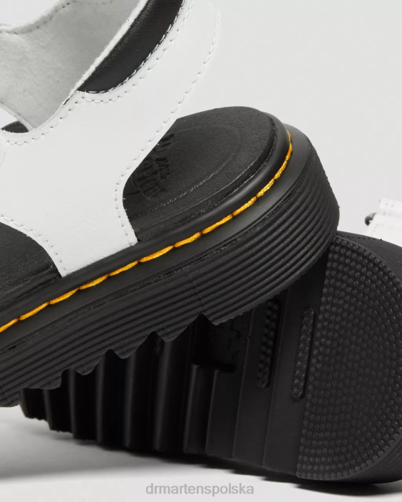 obuwie biały t lamper F28B449 skórzane sandały junior vossie Dzieci Dr. Martens