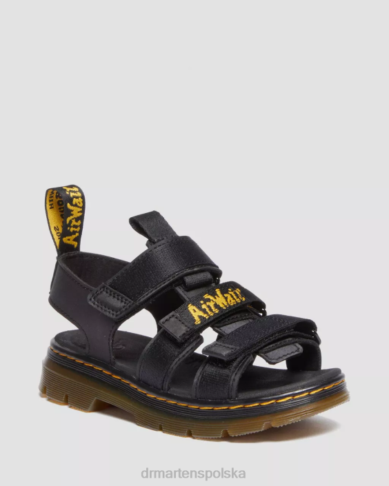 obuwie czarny, wyjątkowo wytrzymały i gumowaty F28B450 Męskie sandały Callan na co dzień Dzieci Dr. Martens