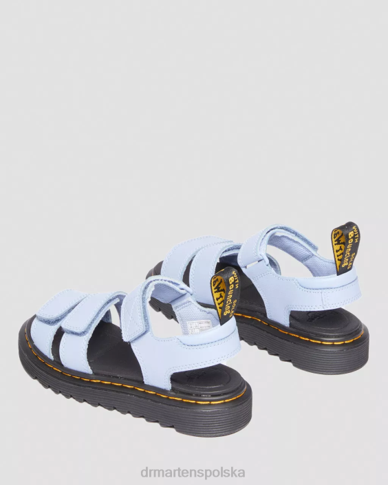 obuwie zen niebieska atena F28B446 Sandały Junior Klaire Athena ze skórzanym paskiem Dzieci Dr. Martens