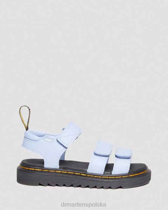 obuwie zen niebieska atena F28B446 Sandały Junior Klaire Athena ze skórzanym paskiem Dzieci Dr. Martens