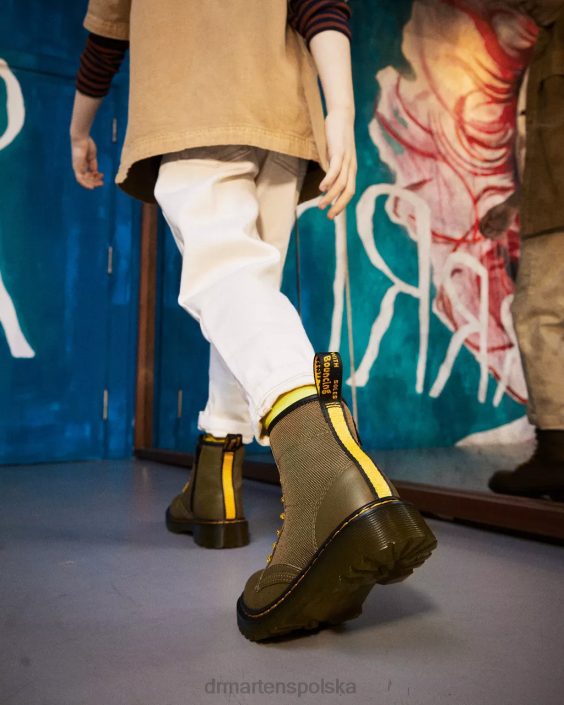 obuwie Olvi F28B444 Skórzane sznurowane buty junior 1460 panelowe Dzieci Dr. Martens