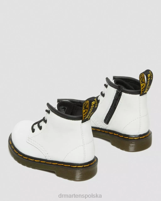 obuwie biały romario F28B393 Skórzane sznurowane buty dla niemowląt 1460 Dzieci Dr. Martens