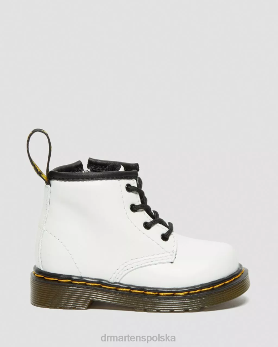 obuwie biały romario F28B393 Skórzane sznurowane buty dla niemowląt 1460 Dzieci Dr. Martens