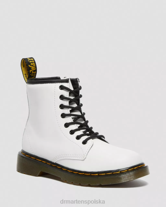 obuwie biały romario F28B434 Skórzane sznurowane buty junior 1460 Dzieci Dr. Martens