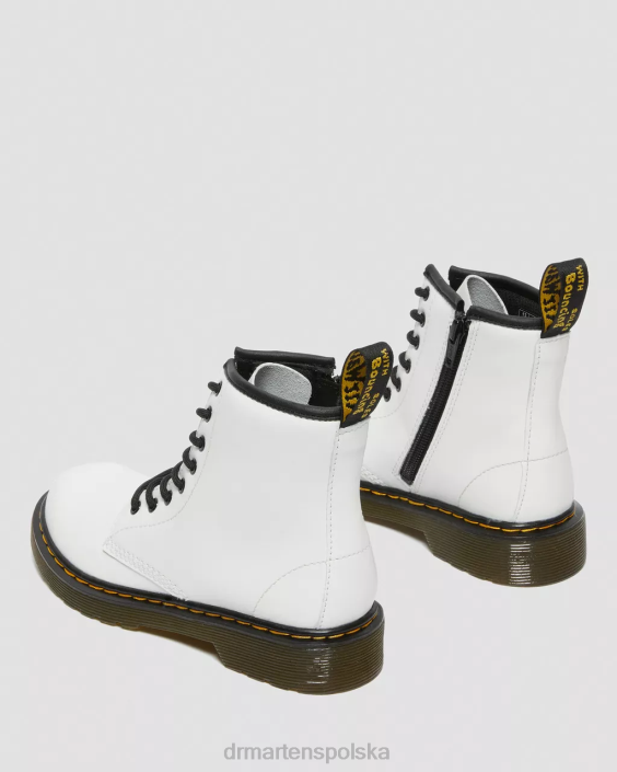 obuwie biały romario F28B434 Skórzane sznurowane buty junior 1460 Dzieci Dr. Martens