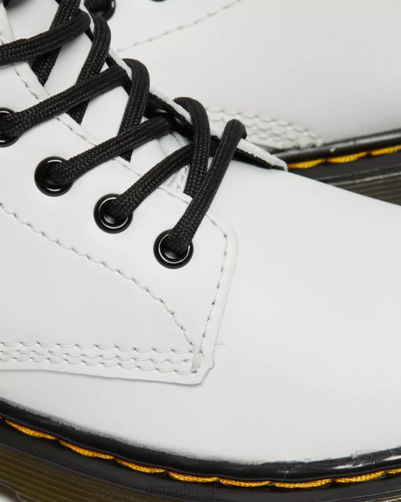 obuwie biały romario F28B434 Skórzane sznurowane buty junior 1460 Dzieci Dr. Martens