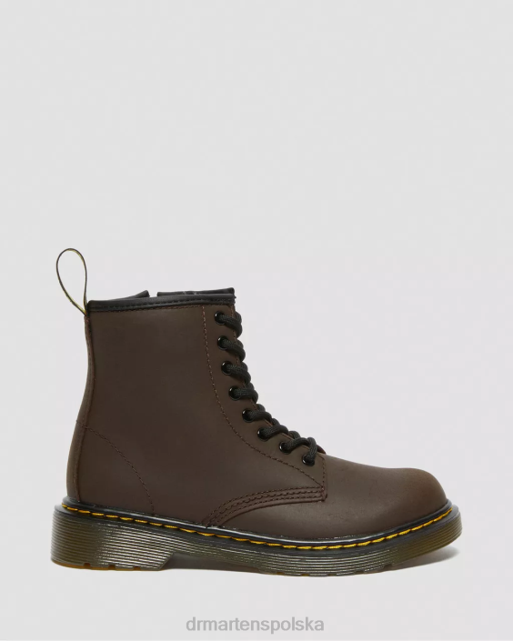 obuwie ciemnobrązowy irokez F28B452 Sznurowane buty junior 1460 z wyściółką ze sztucznego futra Dzieci Dr. Martens